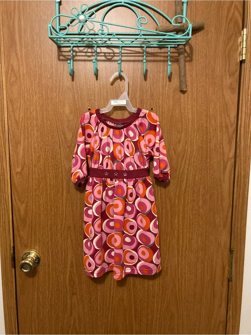The Children's Place Pink & Orange Retro Circle Print Dress
